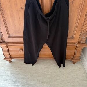 Eileen Fisher Black Ankle Track Pants with side Pockets